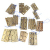 Large Collection Of Paired-Up Old Brass Hinges