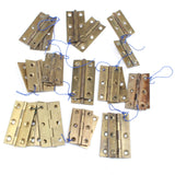 Large Collection Of Paired-Up Old Brass Hinges