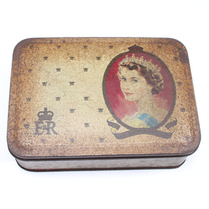 Old British Tins – Queen ER II Tin & Rowntrees Cocoa Tin