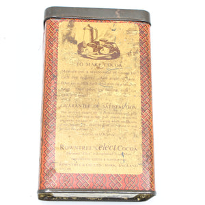 Old British Tins – Queen ER II Tin & Rowntrees Cocoa Tin