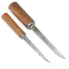 2x Old Mortice Chisels – 1/8", 3/8" (Beech)