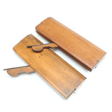 2x Old Wooden Planes - Hollow & Rounds - No. 14 (Beech) - OldTools.co.uk