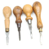 4x Old Small Wooden Screwdrivers (Ash, Beech) - OldTools.co.uk
