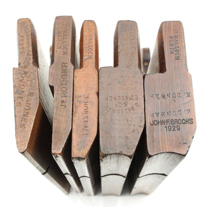 5x Old Malloch (Perth) Wooden Hollow & Round Planes (Beech) - OldTools.co.uk