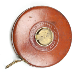 Old John Rabone Leather Tape Measure No. 401 - 66ft - OldTools.co.uk