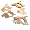 5x Old Saw Handles (Beech) - OldTools.co.uk