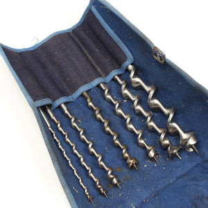 Old Ridgway Twist Auger Bits Set - 1/4" - 1"