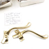 14x Brass Window Casement Fasteners L/H and R/H - OldTools.co.uk