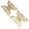 2x Old Beautiful Brass Decorative Butterfly Hinges - 3"