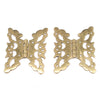 2x Old Beautiful Brass Decorative Butterfly Hinges - 3"