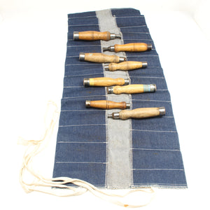 Old 8-Piece Graduated Mortice Chisels Set (Ash) - OldTools.co.uk