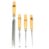 4x Old Marples Chisels / Paring Gouge (Boxwood) - OldTools.co.uk