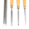 4x Old Marples Chisels / Paring Gouge (Boxwood) - OldTools.co.uk
