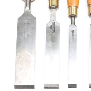 6x Old Marples Chisels (Boxwood) - OldTools.co.uk