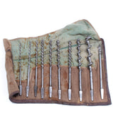 10-Piece Old Twist Auger Drill Bits Set - OldTools.co.uk