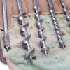 10-Piece Old Twist Auger Drill Bits Set - OldTools.co.uk