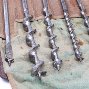 10-Piece Old Twist Auger Drill Bits Set - OldTools.co.uk