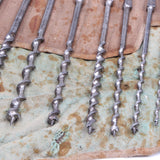 10-Piece Old Twist Auger Drill Bits Set - OldTools.co.uk
