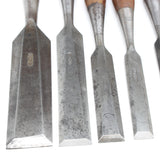 10x Old Stanley Socket Chisels Set