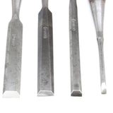 10x Old Stanley Socket Chisels Set