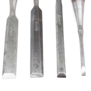 10x Old Stanley Socket Chisels Set