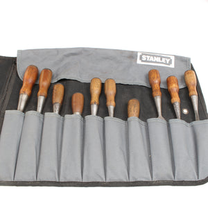 10x Old Stanley Socket Chisels Set