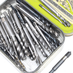 Tin Of Engineer Bits - Metric Spiral Flute Straight Taps