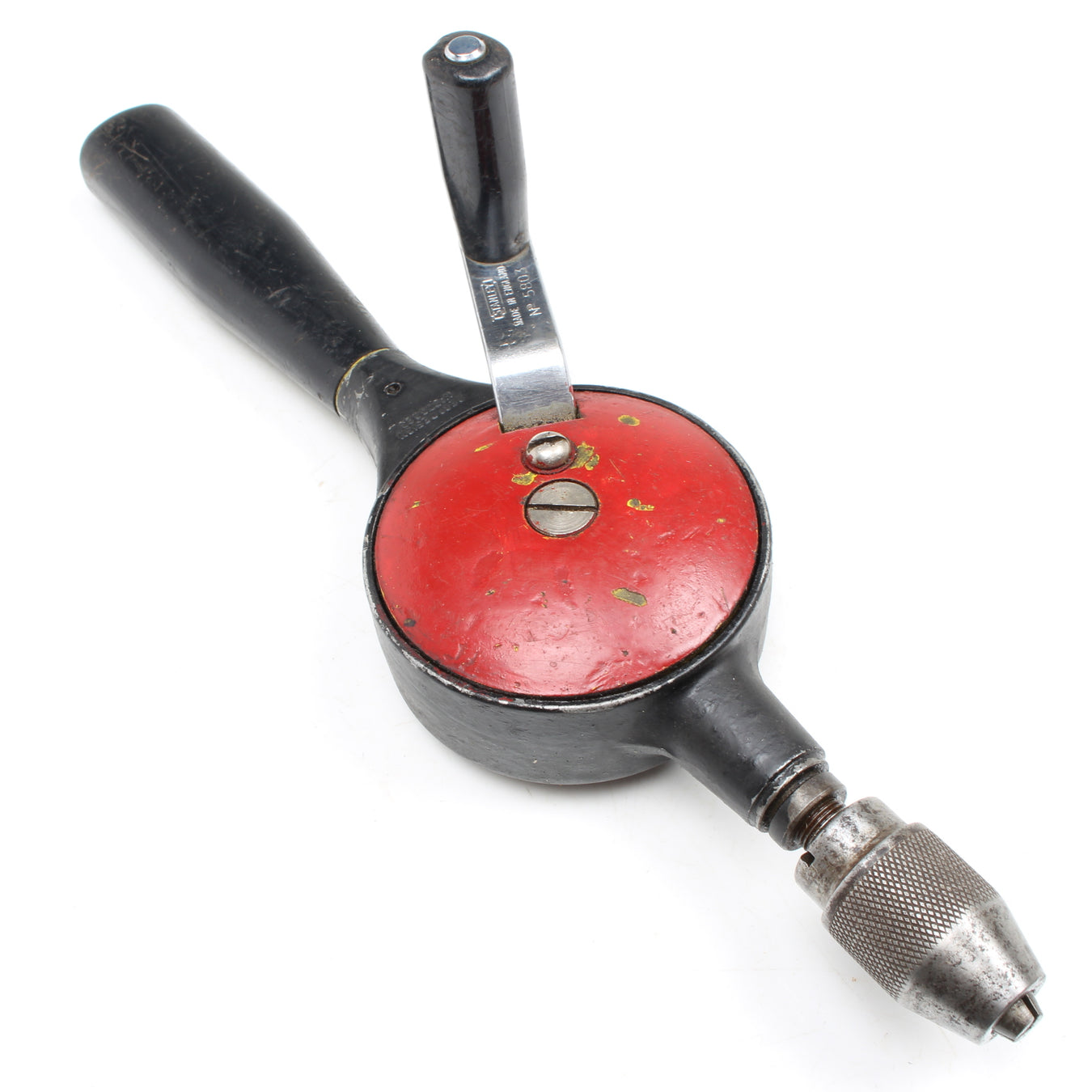 Perceuse à Main Stanley N° 905 – Angleterre, Ancienne, Poignées Bois, Outil Collection
