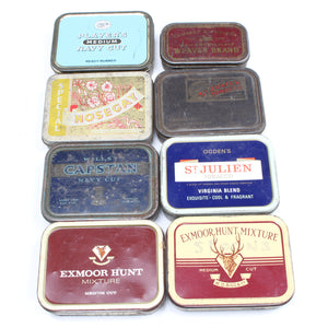 8x Old Tobacco Tins