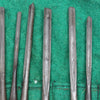 9x Old Spoon Bits in Tool Roll