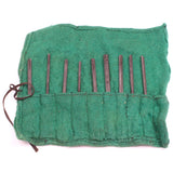 9x Old Spoon Bits in Tool Roll