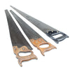 3x Old Hand Saws – 21", 22", 25” - 5tpi, 8tpi, 10tpi (Beech)