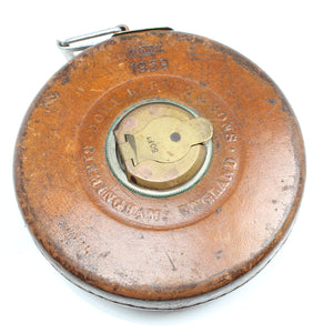 John Rabone Leather Tape Measure - 50ft C.1939 (WWII)