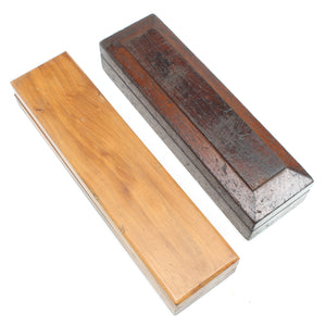 2x Boxed Oilstone Sharpening Stones - Medium & Fine