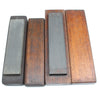 2x Boxed Oilstone Sharpening Stones - Coarse & Medium (Mahogany)