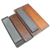 2x Boxed Oilstone Sharpening Stones - Coarse & Medium (Mahogany)