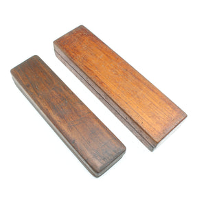 2x Boxed Oilstone Sharpening Stones - Coarse & Medium (Mahogany)
