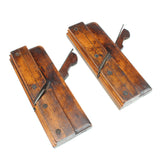 2x Old Budd (London) Wooden Planes - Bead - 5/16", 7/16" (Beech)