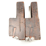 2x Old Budd (London) Wooden Planes - Bead - 5/16", 7/16" (Beech)