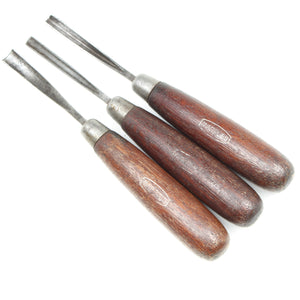 6x Old Small Marples Wood Carving Tools (Boxwood, Mahogany)
