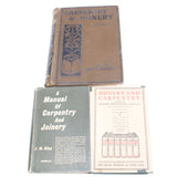 3x Old Carpentry and Joinery Books