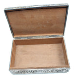Old Decorative Metal Box - Japanese Scene