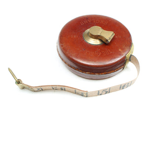 Chesterman Treble Leather Tape Measure No. 1533 - 33ft