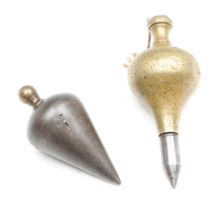 2x Old Plumb Bobs
