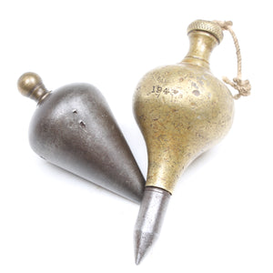 2x Old Plumb Bobs