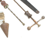 Old Archimedes Drills, Plumb Bob, Rule (A/F) (Display)