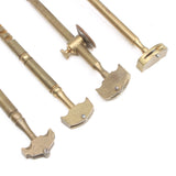 4x Old Brass Glass Cutters