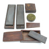 Old Boxed Oilstone Sharpening Stones and Workshop Oiling Pads