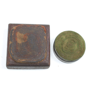 Old Boxed Oilstone Sharpening Stones and Workshop Oiling Pads