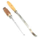 Old Swan Neck Mortice Chisel & Mortice Chisel - 1/4", 1/2" (Beech)